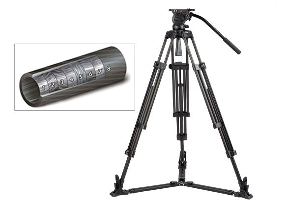 Swit TOWER150C Trépied pour caméra de studio en fibre de carbone de 15 kg charge admissible.