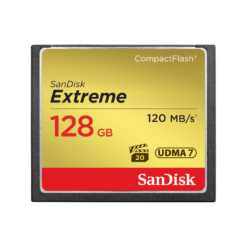 SanDisk Extreme CompactFlash CF 128GB 120MB/s Memory Card